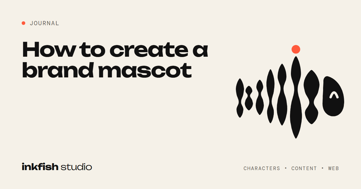 The Inkfish fish mascot next to the title: From logo to character